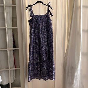 Madewell red white and blue tiered sundress